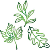 Putuo Decor 3Pcs Leaf Wall Art Metal Botanical Wall Decor, Tropical Nature-Inspired Wall Plant Decor for Living Room, Bedroom, Bathroom, Home Decor(Green)