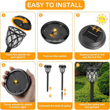 Solar Lights Outdoor 12 Pack Solar Garden Lights Waterproof IP65 Solar Landscape Lights Solar Pathway Lights for Patio, Yard, Driveway Decoration (Warm White