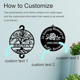 Personalized Sympathy Wind Chimes, 37" Wind Chimes in Memory of a Loved One, Custom Loss of Mom Sympathy Gift, Remembrance Wind Chime