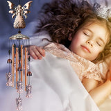 JUNQIU Angel Wind Chimes, Angel Gifts for Women Mom, Angel Decor for Outdoor Room Garden Yard Patio, Religious Wind Chimes