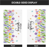 AVOIN colorlife Hello Spring Tulip Lavender House Flag 3x5 FT Double Sided, Seasonal Flower Large Banner Yard Outdoor Flag