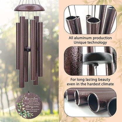 Sympathy Wind Chimes, Personalized Wind Chime for Loss of Loved Father/Mother/Lover, Commemorative Sympathy Bereavement Condolences Gifts for Funeral 36inch (Produced in USA)