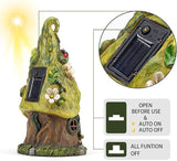 AIINY Garden Decor Outdoor Solar Statues, 9.4Inch Resin Fairy Garden Solar Lights Birthday Gifts for Women Yard Decorations, Gardening Gifts for Patio, Balcony, Porch Decor