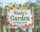 Customize Metal Signs with Name Garden Sign Personalized Waterproof Vintage Decorative Metal Print for Wall Decor Home Garden Ideas Gifts Made in USA