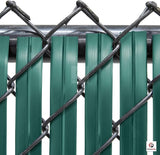 Chain Link Fence Privacy Blade Slates with Bottom Lock 4x10 Ft Green for Gardening, Privacy, Outdoor Wall, Balcony, Patio, Yard, Safety Fence Screen Cover for Dog, Cat, Pet Hedge Slats