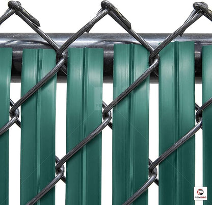 Chain Link Fence Privacy Blade Slates with Bottom Lock 6x10 Ft Green for Gardening, Privacy, Outdoor Wall, Balcony, Patio, Yard, Safety Fence Screen Cover for Dog, Cat, Pet Hedge Slats