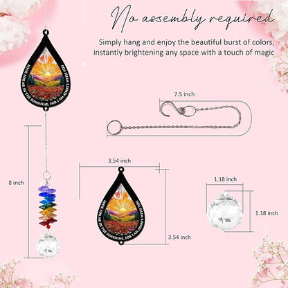 2 Layered Ornament Suncatcher - Look for Me in The Sunshine - Sympathy Gift for Loss of Loved One - Grief Gifts - Heaven Funeral Keepsake - Home Garden Decor - Mother's Day