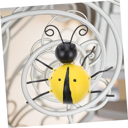 ORFOFE 3pc Iron Ladybug Ornaments Adorable Garden Statues for Outdoor Bright Decoration for Home Patio and Landscape Fun Friendly Design