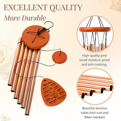 Christian Gifts for Women Men, Inspirational Bible Verse Wind Chimes for Mom, Dad, Grandpa, Grandmother, Aunt Birthday Gift Ideas for Thanksgiving Christmas