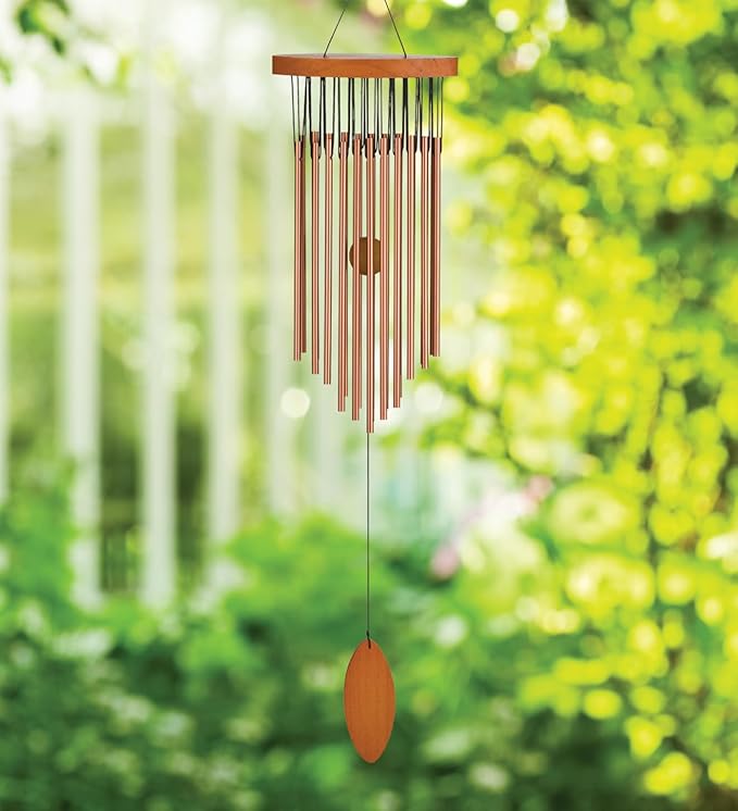 Regal Art & Gift Garden Kyoto Wind Chimes - Outdoor Decorative Metal Hanging Chime - Relaxing Sound for Yard, Patio, Porch or Garden - Oval Bronze