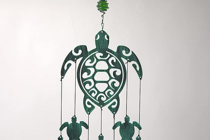 VP Home 31" H Rustic Sea Green Tribal Turtles Wind Chimes for Outside Unique Sea Turtle Windchimes for Outdoor Decoration and Garden Decoration, Gift for Women, Mom, Grandma, Unisex