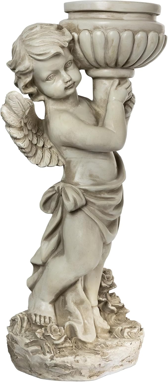 Northlight 17.5" Cherub Angel Bird Bath Outdoor Garden Statue