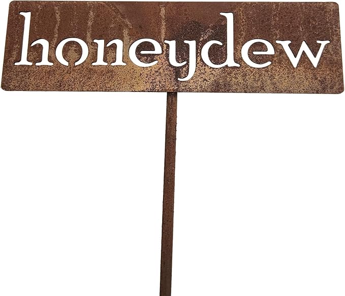 Classic Metal Garden Markers 19 Inches Tall (honeydew, Naturally Rusted)