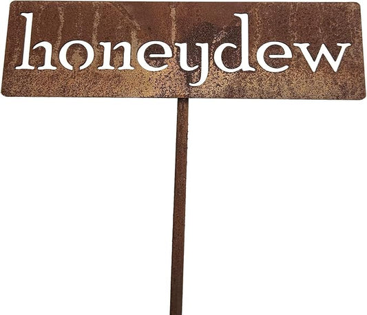 Classic Metal Garden Markers 19 Inches Tall (honeydew, Naturally Rusted)