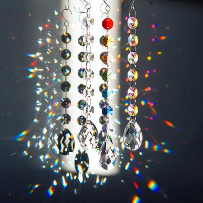 kanpura DIY Suncatchers 164pcs Sun Catchers Making Kit for Adults Clear Hanging Prism Sun Catcher with Crystals Rainbow Maker for Window Wedding Garden Christmas Decor