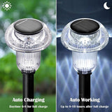 Priddop Solar Lights Outdoor Pathway Waterproof 8 Pack Cold White LED Acrylic Mushroom Decorative Garden Lights for Yard Landscape Patio Outside Decor