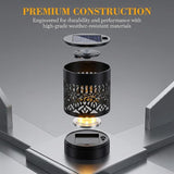 Decorative Solar Mandala Lights Outdoor, Metal Solar Fence Wall Light Waterproof, Solar Powered Mandala Garden Lights for Patio Fence Backyard Deck Outdoor Wall Decor (Mandala*4)