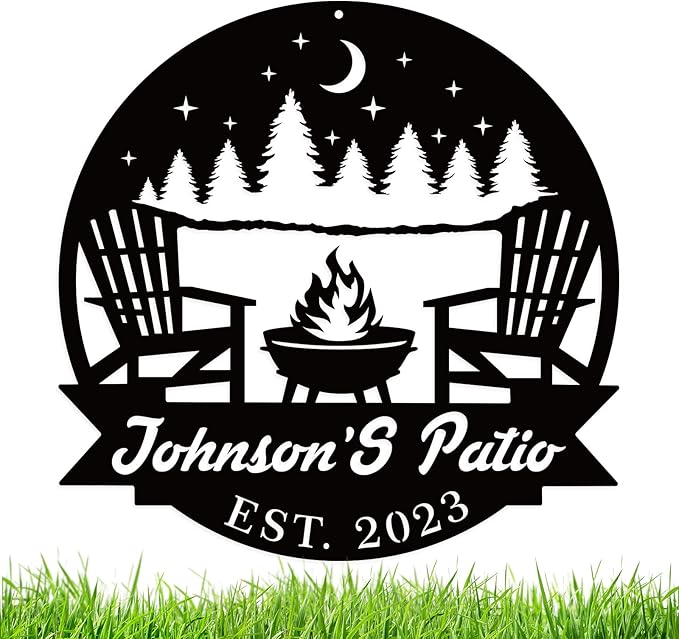 Welcome to Our Backyard Sign,Personalized Patio Signs and Decor Outdoor, Metal Backyard BBQ Sign, Personalized Pool Name Man Cave