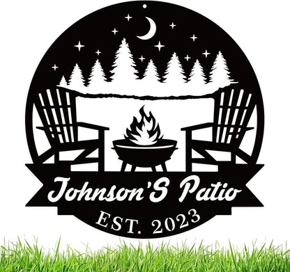 Welcome to Our Backyard Sign,Personalized Patio Signs and Decor Outdoor, Metal Backyard BBQ Sign, Personalized Pool Name Man Cave
