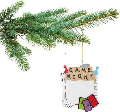 Game Night Christmas Ornament, Board Game Ornament Gift Idea, Stocking Stuffer Easily Personalized at Home - Arrives in Gift Box