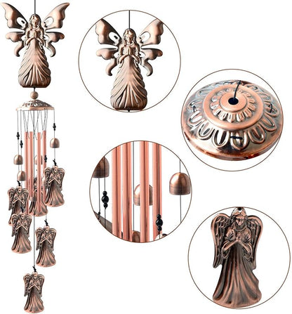 Angel Gifts for Grandma, Mother Wind Chimes,Birthday Gift for mom/Husband/Wife/Women/Aunt/Daughte/Friend/Niece/Sister/Teacher,Gardening Gifts,Memorial Windchime Outside,Yard Decor