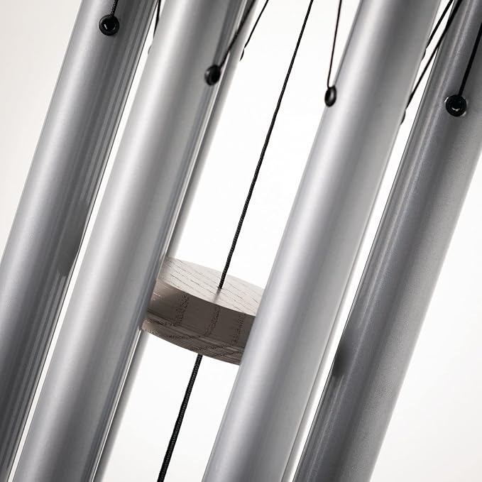 Woodstock Wind Chimes of Pluto Wind Chimes for Outside, 27" Grey Small Light Sound Wind Chime Décor for Outdoor Garden, Patio, Porch, Encore Collection