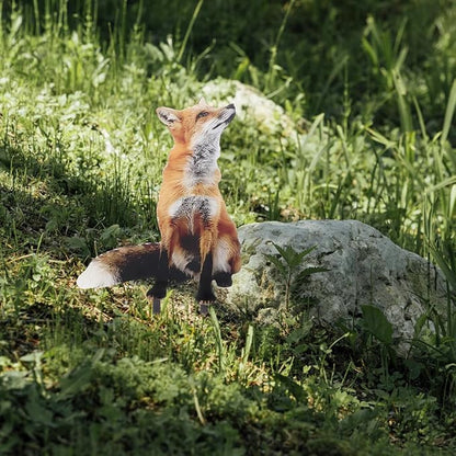 Fox Lawn Sign Acrylic Decorative Animal Stake for Outdoor Garden Yard Pathway Lawn Ornament Cute Fox Figurine Garden Decor Christmas Decorations