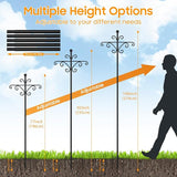 Bird Feeder Pole for Outdoors,108 Inch Adjustable Tall Shepherds Hooks, Double Shepherd Hooks for Bird Feeder Stand for Garden Plant, Hummingbird Feeder, Lantern, Hanging Wedding Decor