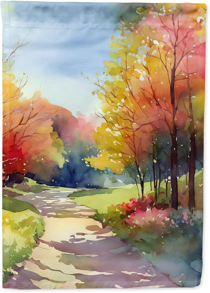 Caroline's Treasures North Carolina Dogwoods in Watercolor House Flag Large Porch Sleeve Pole Decorative Outside Yard Banner Artwork Wall Hanging, Polyester, House Size, Multicolor