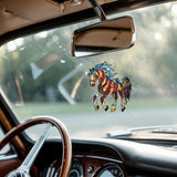 Horse Spiritual Acrylic Suncatcher, Boho Suncatchers for Window Hanging Ornament, Stained Glass Effect Indoor Outdoor Garden Decor for Nature Lover, Gifts for Mother's Day, Mom, Grandma, Wife, Women
