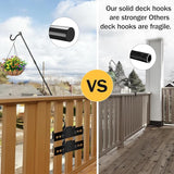 ULIOK Deck Hook, Heavy Duty Hummingbird Feeder Hanger, 31 Inch Extended Adjustable, Solid Steel Hanging Hook for Hanging Bird Feeder, Suet Baskets, Planters, Wind Chimes, 360 Degree Rotary, 2 Pack