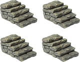 4 PCS Miniature Stone Steps Artificial Decor Craft Home Fairy Garden Flower Pot Miniature Bridge Ornament Garden Stairs Accessories Outdoor Statues