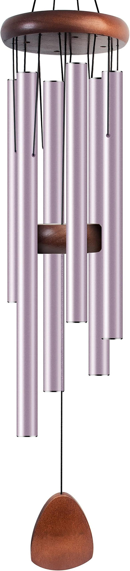 Bursvik Large Aluminium Wind Chimes 37 Inches to Create a Zen Atmosphere Suitable for Outdoor, Garden, Patio Decoration. Classic Wind Chimes with Wind Catcher Suitable as A Gift for Unisex(Purple)