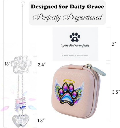 Dog Memorial Gift - Crystal Suncatcher for Loss of a Dog, Pet Loss Sympathy Gift & Remembrance Keepsake
