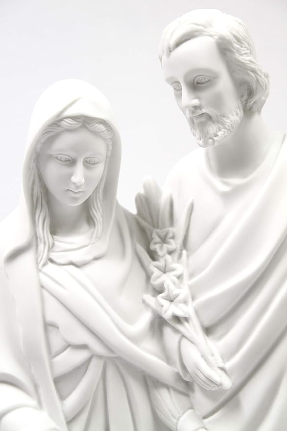 Vittoria Collection 20 Inch Holy Family Joseph Mary Baby Jesus Italian Statue Sculpture Figurine Made in Italy Indoor Outdoor Garden