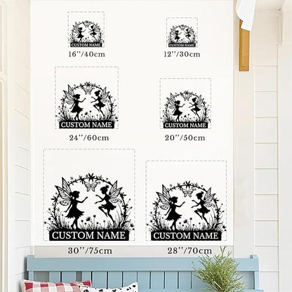 Custom Butterfly Metal Sign,Personalized Butterfly House Number Signs,Personalized Gardener Name Sign,Garden Patio Wall Decor (Style-2)