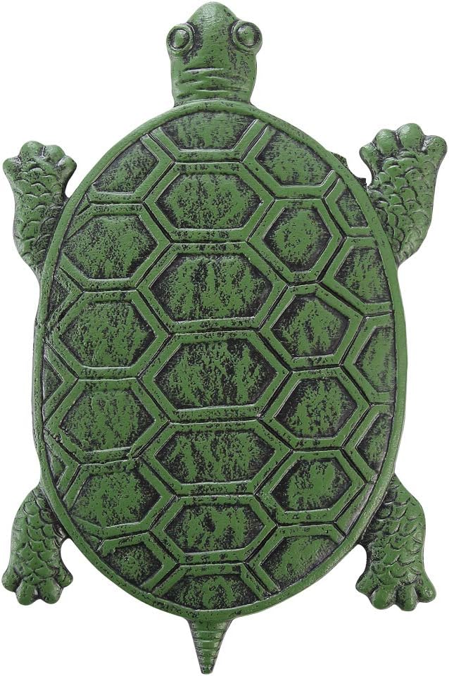 MDLUU 3-Pack Turtle Stepping Stone, Cast Iron Flagstone, Decorative Tortoise Stepping Stone for Garden Walkway, Flower Bed