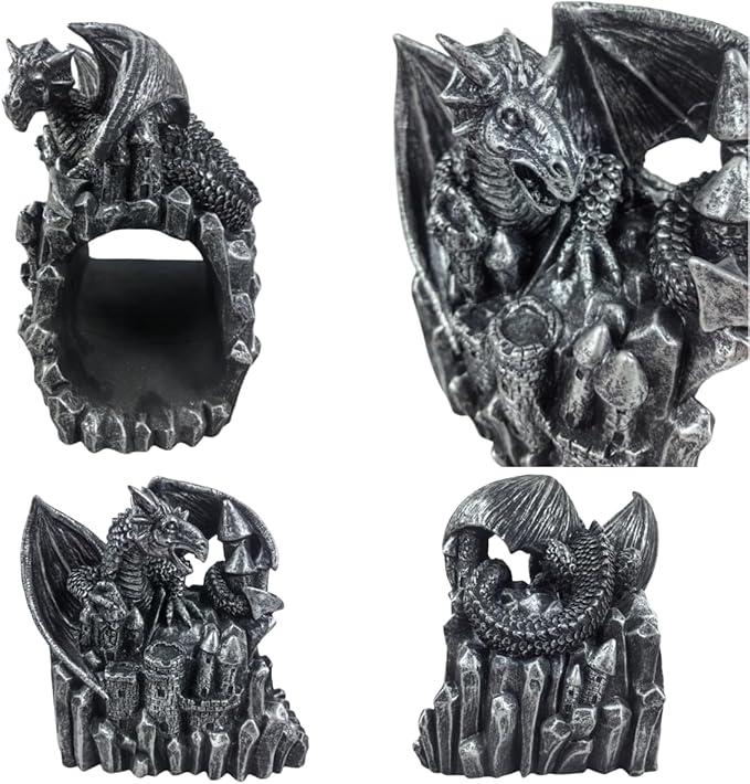 coolboy Gutter Diverter Rain,Dragon Statue Deco Gutter Extension Downspout, Eco-Friendly Resin Gutter Extender Diverter,Splash Block, Perfect Rain Gutter Downspout Extension for 3"x4" Downspouts