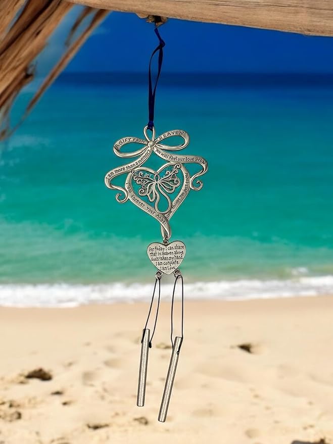 A Gift from Heaven Windchime Reminds us of a Loved One Passed- Every Breeze Reminds us of Spouses,Parents, Children, Pets Who Have Passed & This Chime is Their Way of Hugging Us from Beyond 8X 2 x 5
