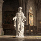 30-Inch Jesus Statue Outdoor & Indoor,All-Weather Large Garden Statue with Open Arms, Weighted Base – Religious Garden Decor for Patio, Lawn, Church