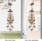 Solawindchime Outdoor Flamingos Wind Chimes, Flamingo Bronze Windchimes, Gift Wind Chime, Flamingo Wind Bell, Gifts for Women, for Home, Garden, Indoor, Outdoor Decoration, Garden Wind Chimes