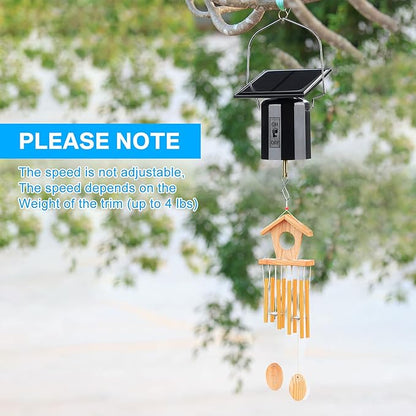 Reginary 2 Pcs Solar Powered Wind Spinner Motor Small Solar Energy Hanging Rotating Motor Revolving Wind Chime Spinner Motor for Wind Chime Sun Catchers Display Patio Garden Lawn Outdoor Decoration