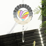 Wind Spinner Suncatcher Metal Colorful Heart for Outside Durable 3D Stainless Steel Wind Pendant Hanging Art Ornaments for Garden Yard Balcony Decor