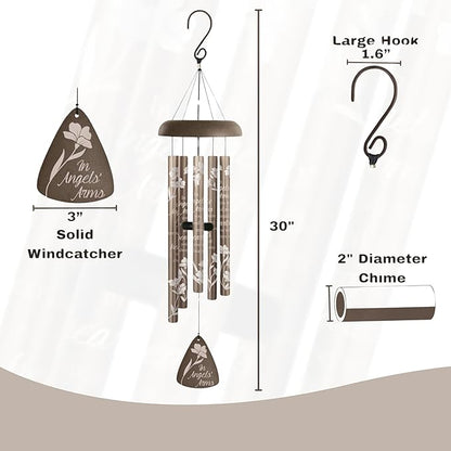 Carson 30" 'Angels' Arms' Memorial Wind Chime- Garden/Patio/Porch Outdoor Decor