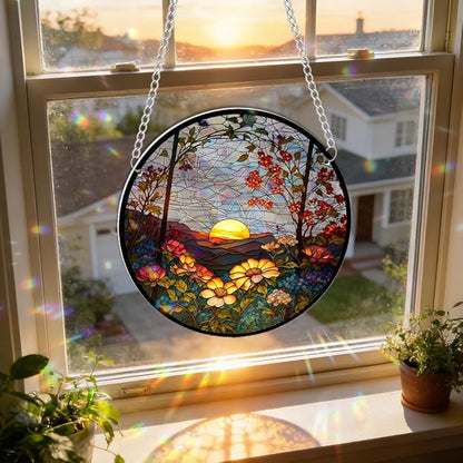 Sun Catchers Indoor Window, Acrylic Rainbow Suncatcher Window Hanging Decoration for Living Room Bedroom Summer Home Balcony Ornaments Decoration (SC066)