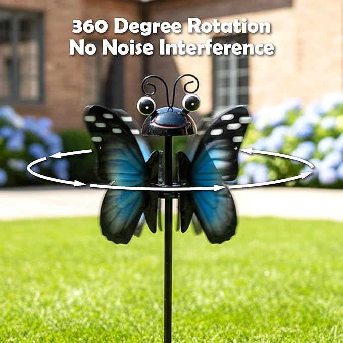 Metal Wind Spinners Outdoor from, Guangxie Set of 2 Garden Decor for Outside, Yard, Patio, Lawn