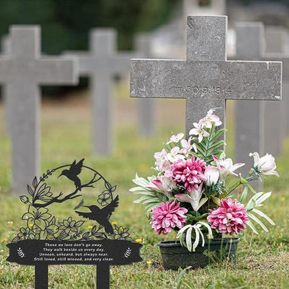Memorial Plaques Stake Grave Decorations for Cemetery Metal Grave Plaque Stakes Markers Sympathy Waterproof Cemetery Decor for Dad Mom Grandma Outdoors Garden Personalized (Type B)