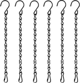 TAORISH 6 Pack 9.5 Inch Hanging Chain for Bird Feeders, Planters, Lanterns, Wind Chimes, Billboards, Chalkboards and Ornaments (Black)
