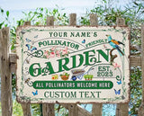 Custom Metal Signs with Name Made in USA Personalized Vintage Garden Sign Waterproof Vintage Decorative Metal Print for Wall Decor Customized Home Garden Ideas Gifts Artwork Prints for Yard Ourdoor