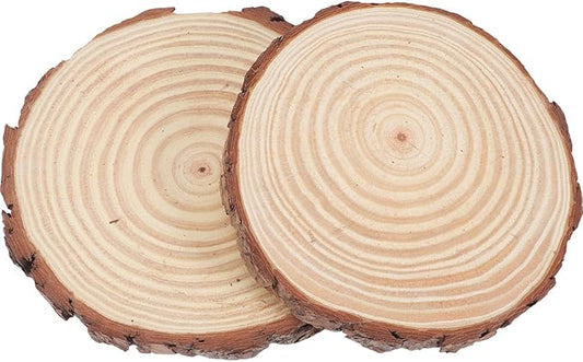 2Pcs Garden Stepping Stones Outdoor Decorative Wooden Log for Walkway Landscaping Patio Lawn